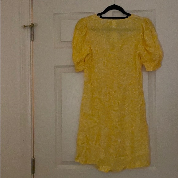 H&M Dresses Hm Yellow Floral Midi Dress Poshmark